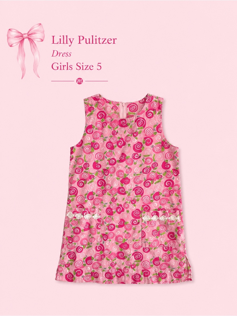 Lilly Pulitzer Pink Floral Swirl Girls Dress